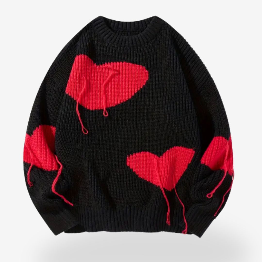 Women's Love Heart Knit Sweater