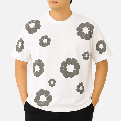 Men's Floral T-Shirt - Comfortable Cotton Wreath T-Shirt