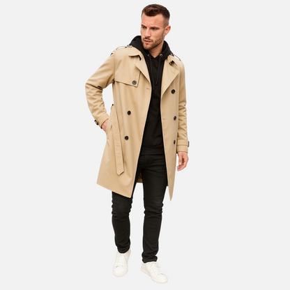 Men's Trench Coat - Classic Trench Coat Jacket