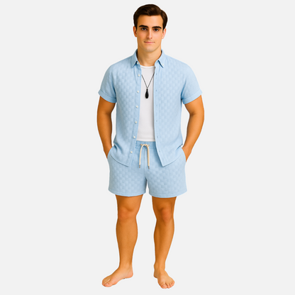 Men’s Short Outfit Set - 2-Piece Loungewear Outfit