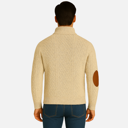 Men's Classic Wool Sweater - Buttoned Sweater