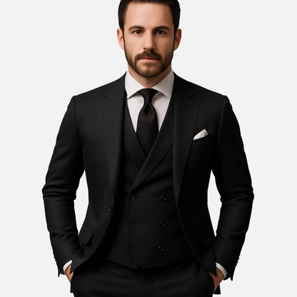 Men's Smart 3-Piece Suit - Premium Suit with Trousers, Blazer and Vest