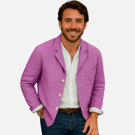 Men’s Casual Linen Blazer - Smart Blazer Jacket
