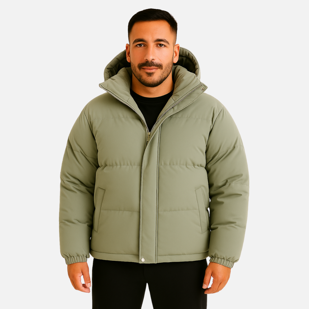 Men’s Casual Hooded Puffer Jacket – Comfortable Everyday Outerwear