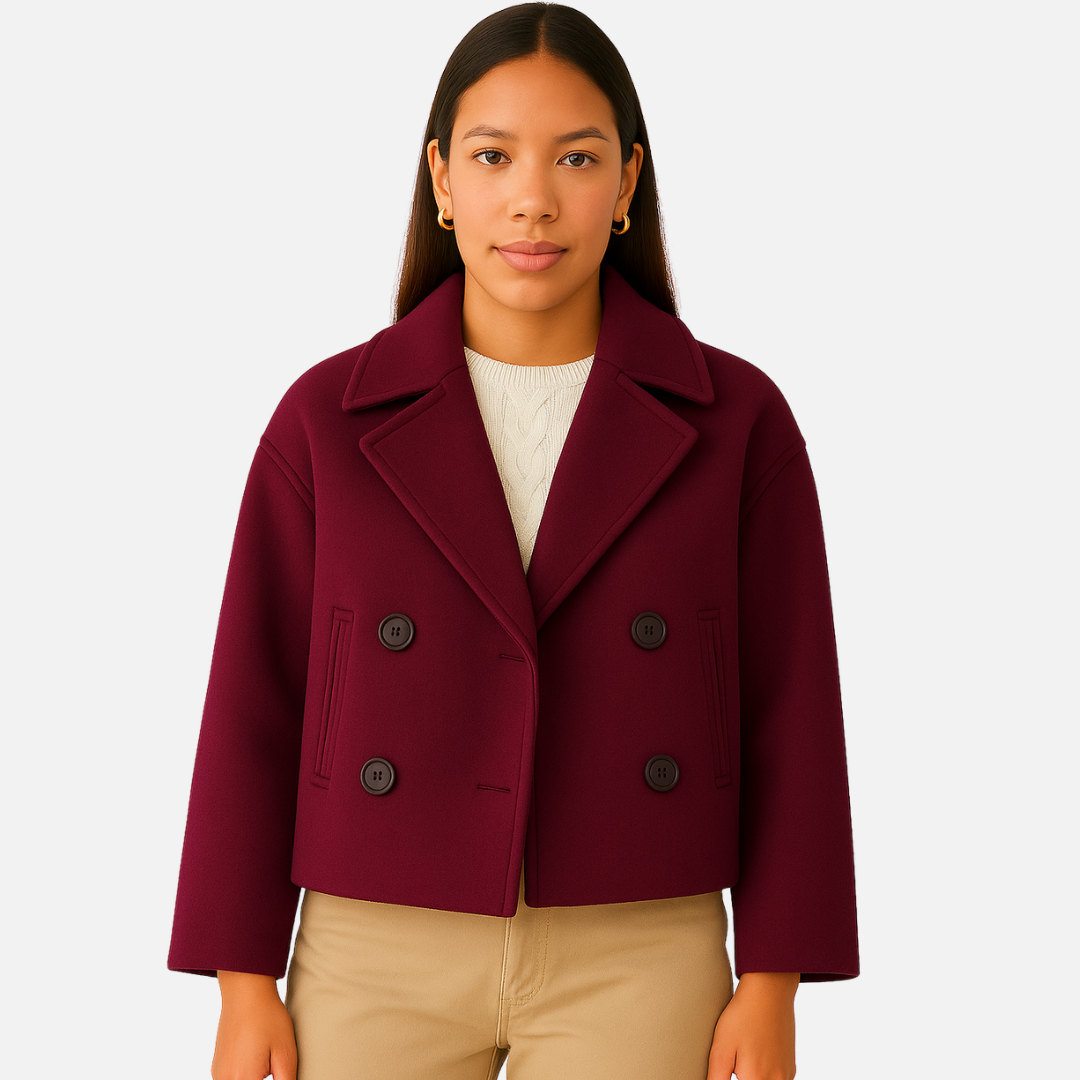Women’s Buttoned Jacket – Elegant Tailored Coat