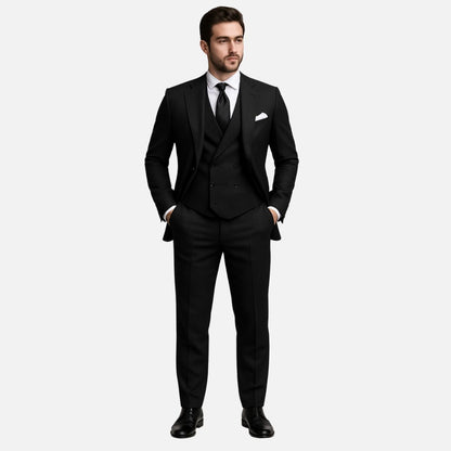 Men's Smart 3-Piece Suit - Premium Suit with Trousers, Blazer and Vest