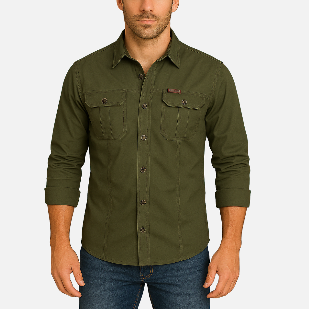 Men's Long Sleeve Shirt – Rugged & Stylish Army Shirt