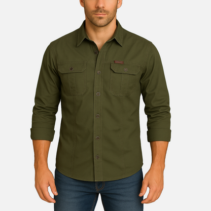 Men's Long Sleeve Shirt – Rugged & Stylish Army Shirt
