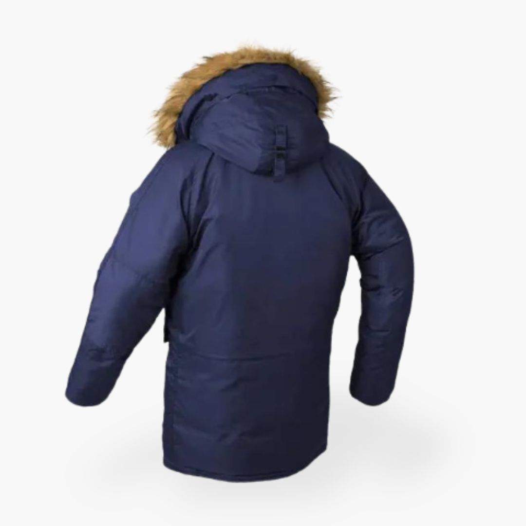 Men's Warm Parka with Collar