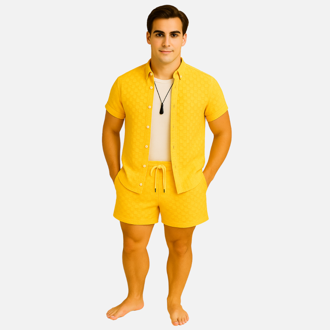 Men’s Short Outfit Set - 2-Piece Loungewear Outfit