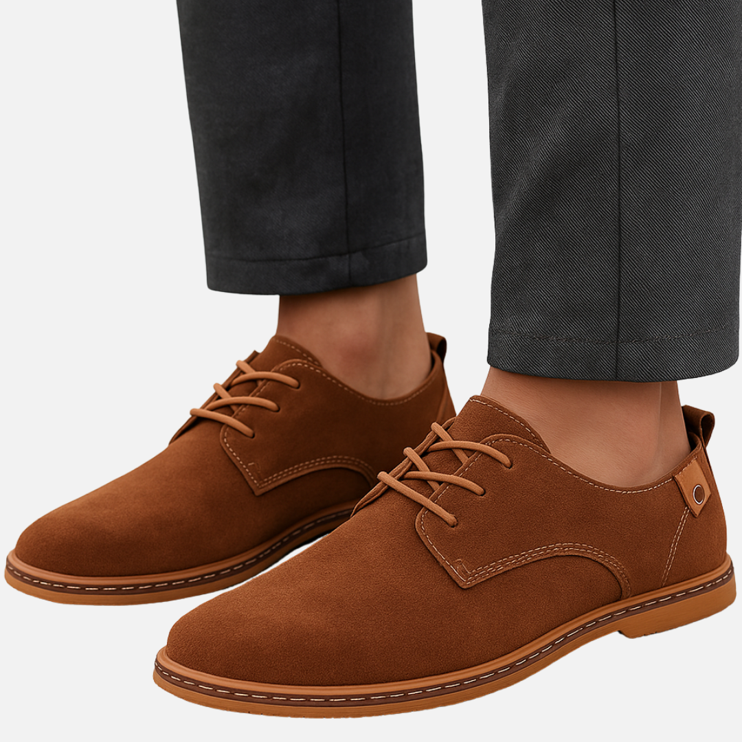 Men’s Suede Dress Shoes – Smart Formal Loafers with Laces