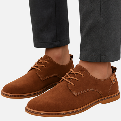 Men’s Suede Dress Shoes – Smart Formal Loafers with Laces