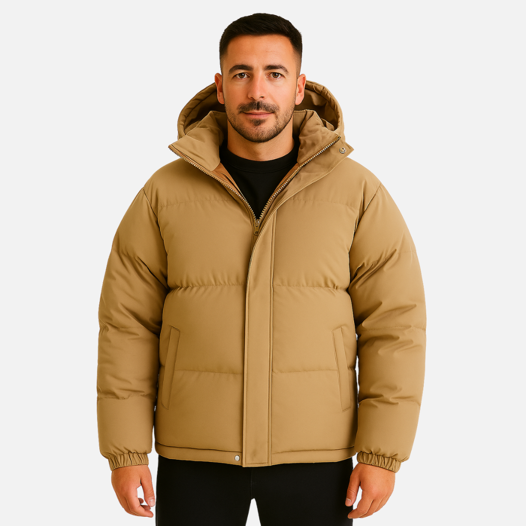 Men’s Casual Hooded Puffer Jacket – Comfortable Everyday Outerwear