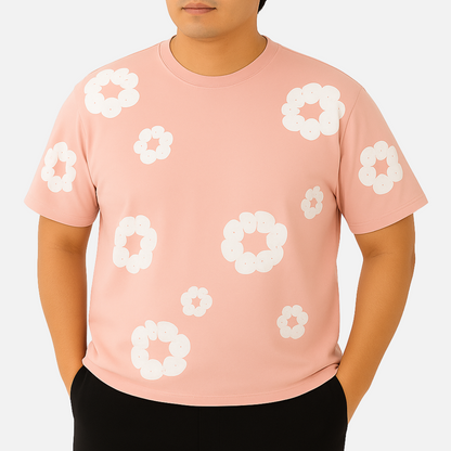 Men's Floral T-Shirt - Comfortable Cotton Wreath T-Shirt