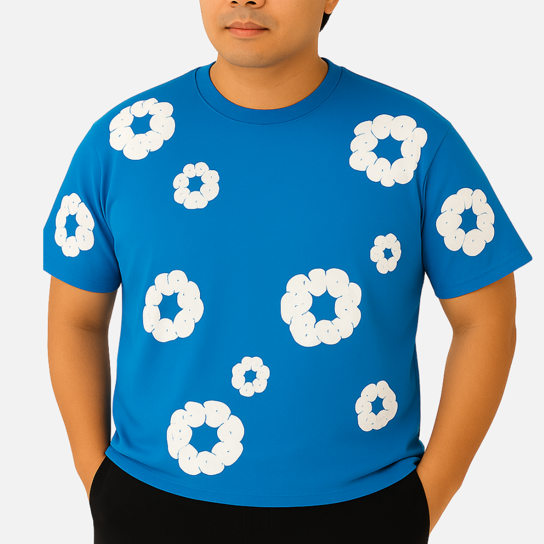 Men's Floral T-Shirt - Comfortable Cotton Wreath T-Shirt