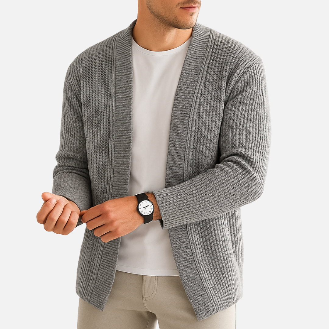Men’s Classic Cashmere Knit Cardigan – Luxury Soft & Warm Zip Sweater