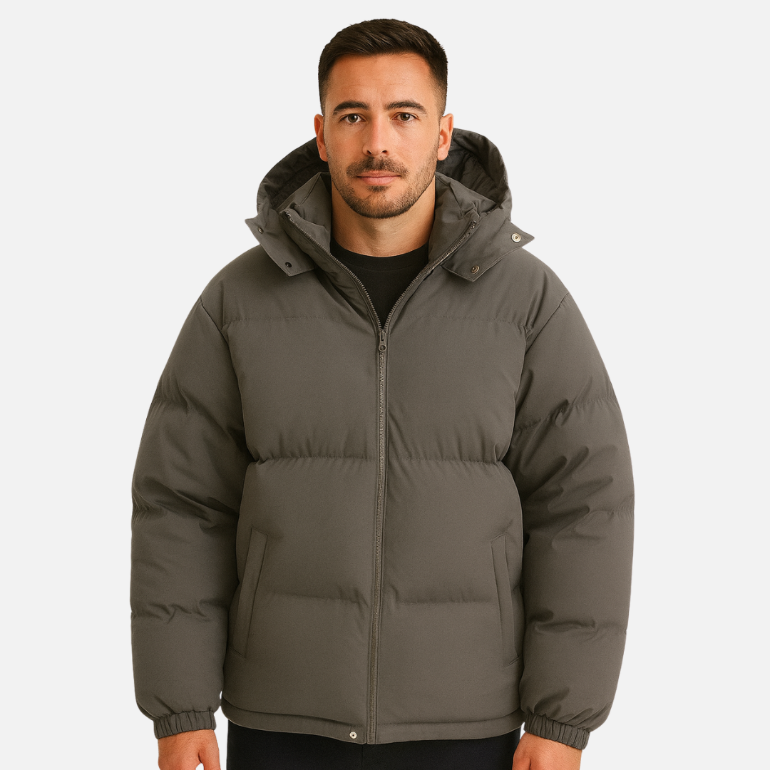 Men’s Casual Hooded Puffer Jacket – Comfortable Everyday Outerwear