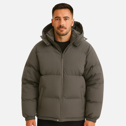 Men’s Casual Hooded Puffer Jacket – Comfortable Everyday Outerwear